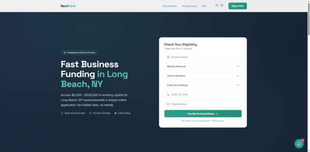 NextFund USA — Brand, Conversion Website & Custom Lead Management Platform
