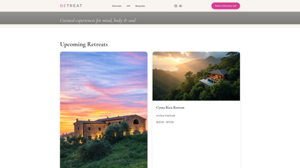 betreat-vip-page