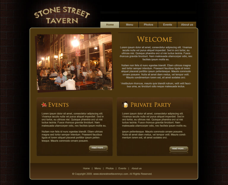 Stone Street Tavern Branding & Website