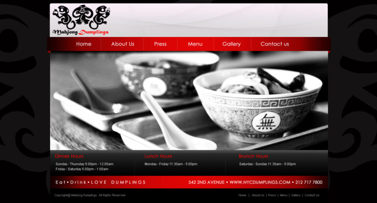 Mahjong Dumplings Website & Photography