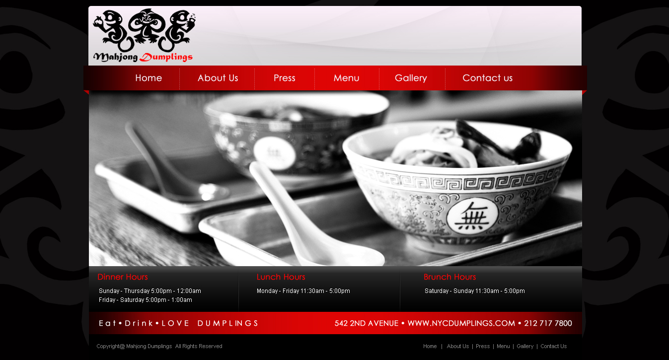 Mahjong Dumplings Website & Photography